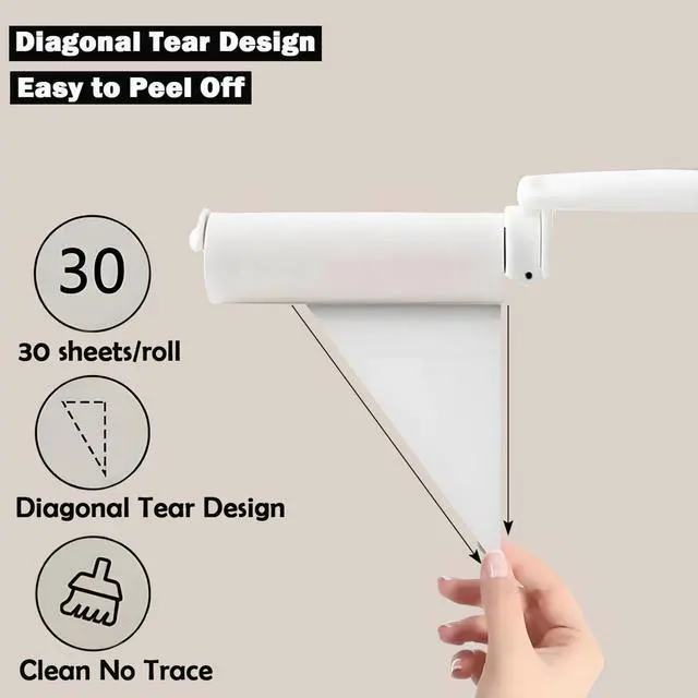 Alt view image 6 of 6 - Mini Travel Lint Roller with 150 Sticky Sheets, Compact Portable Pet Hair Remover with Cover for Clothes, Travel, Small Foldable Lint Roller for Purse Car Bag Essentials (Pink)