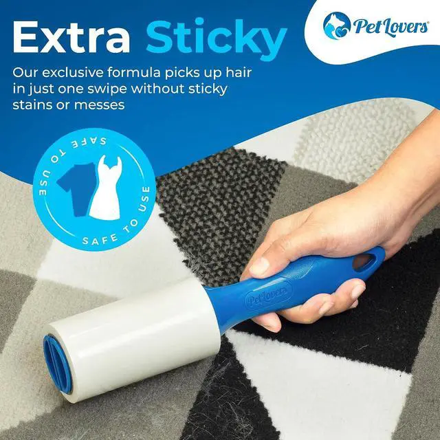Alt view image 2 of 7 - PetLovers Extra Sticky Lint Roller Mega Value Set for Pet Hair Removal, Dog and Cat Lint Remover (1 Pack)
