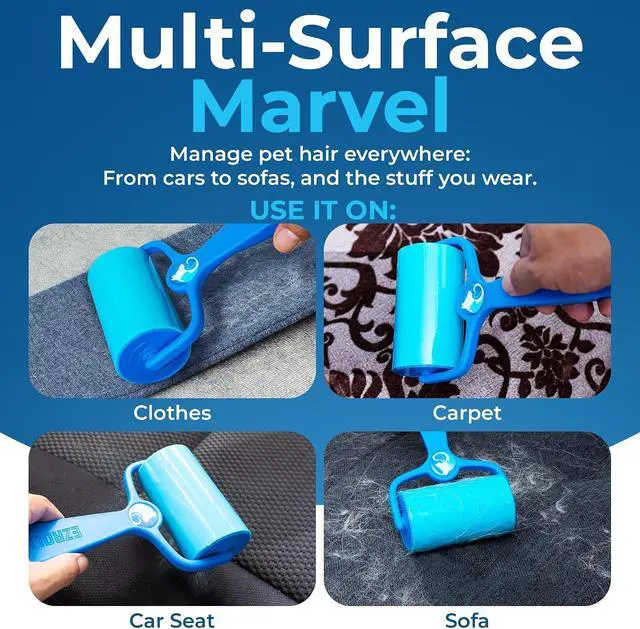 Alt view image 5 of 6 - PetLovers EzRoll Reusable Lint Roller - Sticky for Life & Multi-Purpose Pet Hair, Dust, & Lint Remover for Clothing, Upholstery, & Cars - Sustainable, Washable & Efficient