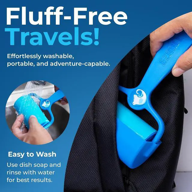Alt view image 6 of 6 - PetLovers EzRoll Reusable Lint Roller - Sticky for Life & Multi-Purpose Pet Hair, Dust, & Lint Remover for Clothing, Upholstery, & Cars - Sustainable, Washable & Efficient