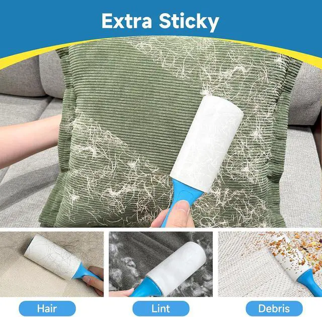 Alt view image 3 of 7 - Swihauk 600 Sheets Extra Sticky Lint Rollers for Pet Hair