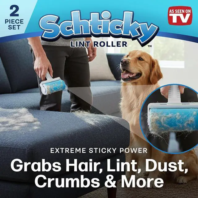 Alt view image 3 of 7 - Schticky 2-Piece Lint Roller Set, Reusable & Washable, Pet Hair Remover