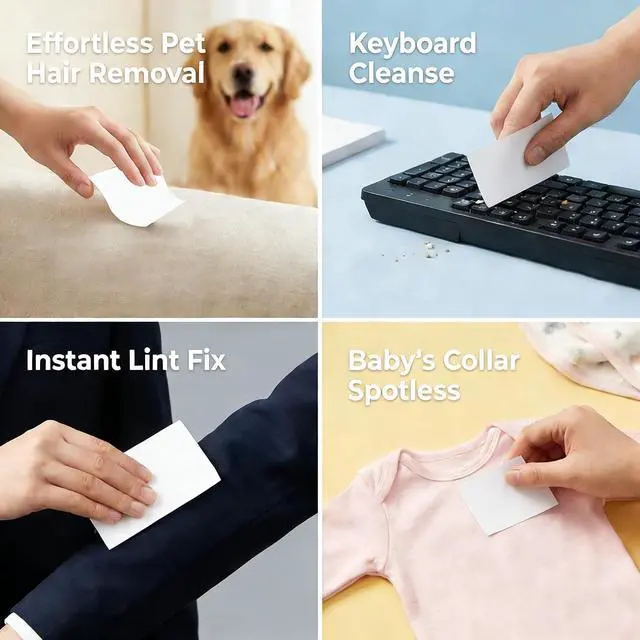 Alt view image 3 of 6 - Lint Roller for Pet Hair AITOLY Mini Sticky Strips, 50-Pack Portable Travel Lint Remover for Clothes & Dark Fabrics