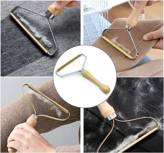 Alt view image 6 of 6 - Lint Remover,2 Pack Pet Hair Remover,Reusable Clothes Carpet Couch Furniture Fabric Shaver Lint Brush Carpet Scraper