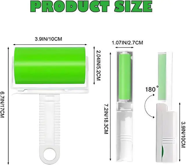 Alt view image 4 of 7 - Reusable Washable Lint Roller 5 Pack, Sticky Mini and Medium Size