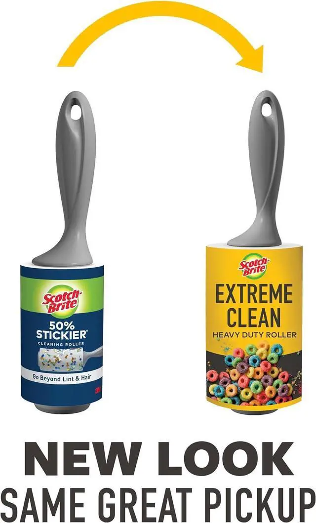 Alt view image 2 of 7 - 3M 830R-S-48 Scotch-Brite 50% Stickier Lint Roller-48 Sheets 4" X25.1