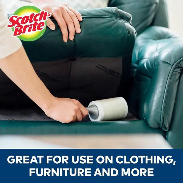 Alt view image 7 of 7 - 3M 830R-S-48 Scotch-Brite 50% Stickier Lint Roller-48 Sheets 4" X25.1