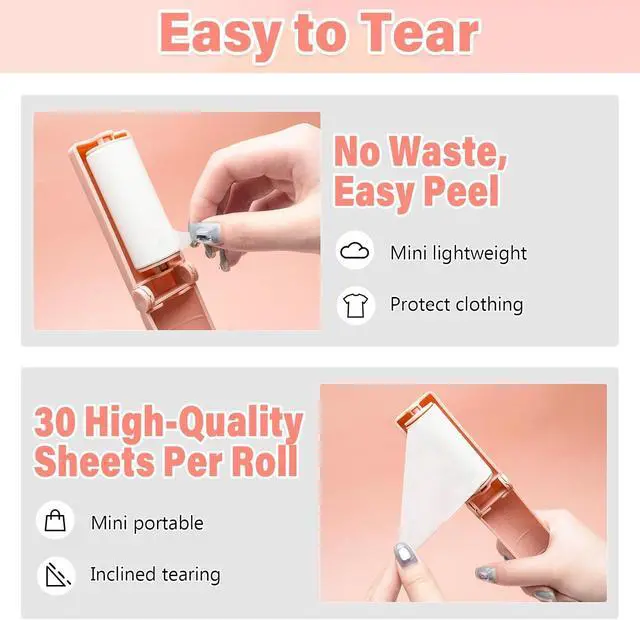 Alt view image 3 of 7 - 16 Pack Travel Lint Roller with 360 Sheets, Mini Portable Lint Remover