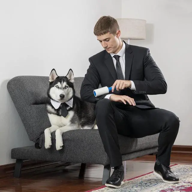 Alt view image 7 of 7 - PetLovers Extra Sticky Lint Roller Mega Value Set 450 Sheets for Pet Hair Removal and Clothes, Dog and Cat Lint Remover 5 Pack
