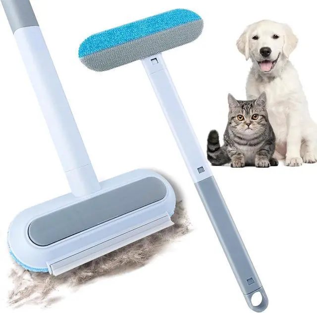 Main image of Morofme Multifunctional Pet Hair Remover Tool 4 in 1 Dog and Cat Fur Removal Brush Pet Hair Remover Adjustable Lint Brush Handle Fur Remover Water Scraper for Window Furniture Carpets Sofa Car Clothes