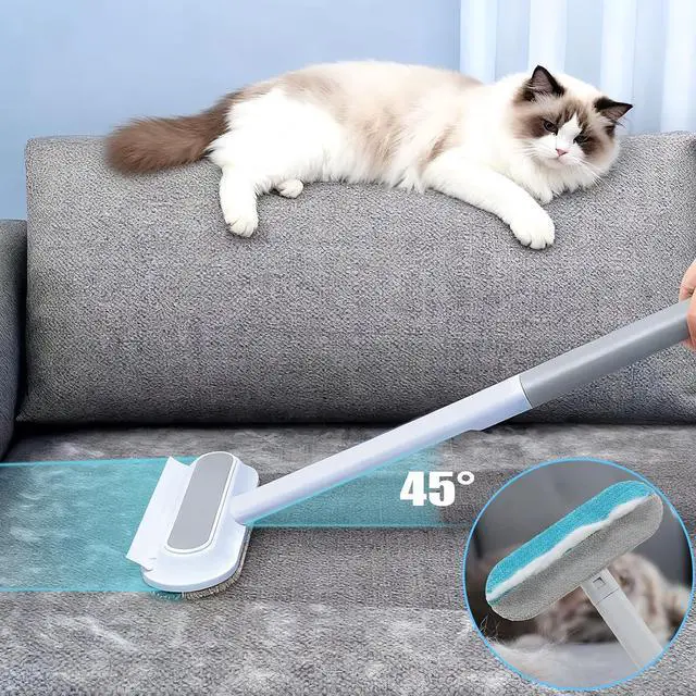 Alt view image 4 of 6 - Morofme Multifunctional Pet Hair Remover Tool 4 in 1 Dog and Cat Fur Removal Brush Pet Hair Remover Adjustable Lint Brush Handle Fur Remover Water Scraper for Window Furniture Carpets Sofa Car Clothes