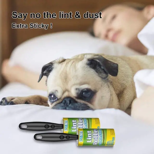 Alt view image 7 of 7 - COMMEMA Lint Rollers for Pet Hair Extra Sticky, Pet Hair Remover Set Brush for Dog & Cat Hair Removal, Clothes, Furniture, 2 Handles with 4 Refills, 240 Total Sheets