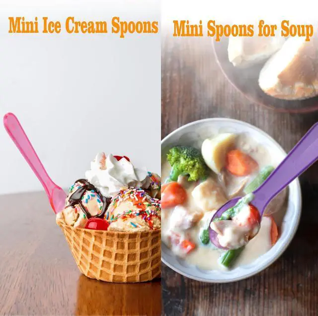 Alt view image 5 of 7 - 100 PCS Mini Sample Spoons, 3 Inch Tasting Colorful Plastic Spoons