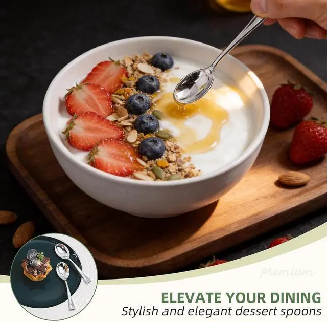 Alt view image 4 of 6 - 120PCS Silver Plastic Mini Spoons Disposable 4 inch Tasting Spoon