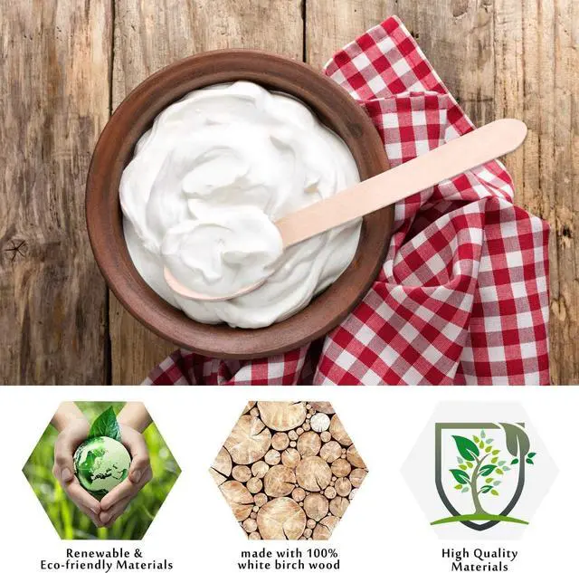 Alt view image 3 of 6 - Wooden Spoons Disposable 6.3" Compostable Spoons 100 Pcs Biodegradable Spoon, Natural Birch Eco-Friendly Suitable for Parties,Camping,Weddings&Dinner Events