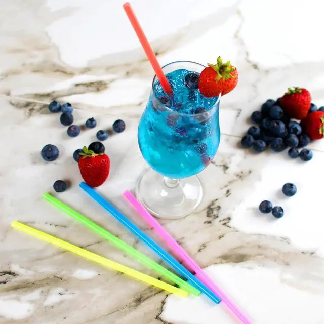 Alt view image 4 of 6 - 100 Pcs Colorful Plastic Straws, Disposable Drinking Straws, 8.26" Long and 0.23'' Diameter