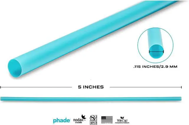 Alt view image 5 of 7 - phade Eco-Friendly Sustainable Marine Biodegradable, Compostable 7.75" Jumbo Straws, Un-wrapped, 1 Box - 50 Count