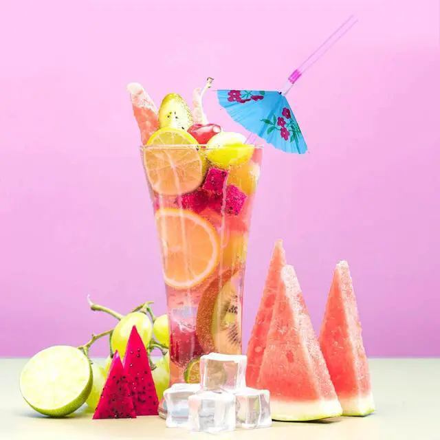 Alt view image 7 of 7 - Paxcoo 50pc Umbrella Straws for Cocktails, Tropical Hawaiian Luau Party Decorations (Assorted Colors)