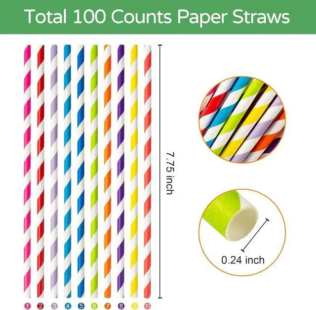 Alt view image 3 of 7 - PakTalk 100 Pack Red Straws