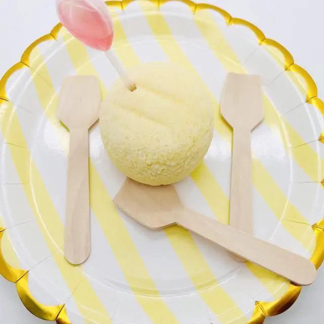 Alt view image 4 of 6 - Mini Wooden Spoons,4inch 200pcs Disposable Wooden Ice Cream Dessert Spoons,Biodegradable Compostable Birchwood