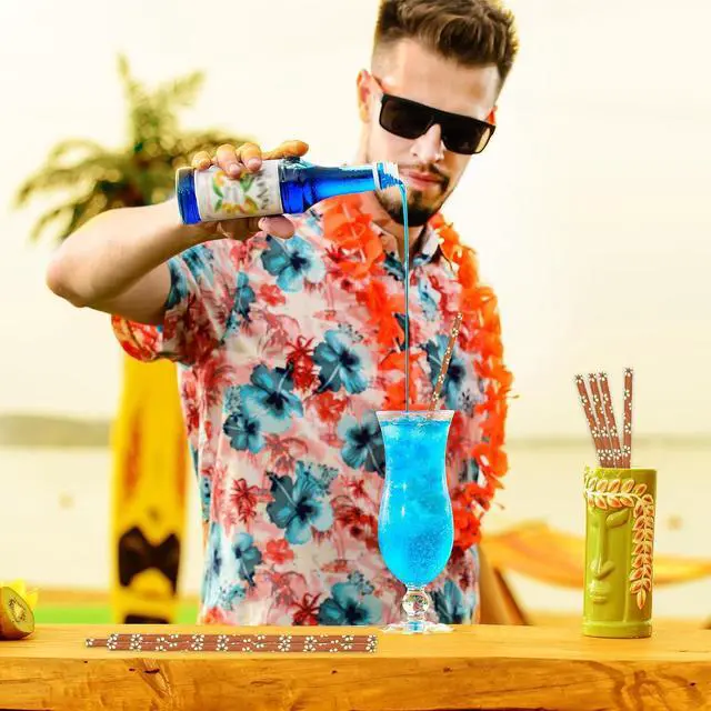 Alt view image 6 of 7 - Whaline 100Pcs Cielito Lindo Paper Straws Disposable Straws Platos De Barro Terracotta Flower Drinking Straw for Mexican Fiesta Cinco de Mayo Party Supplies