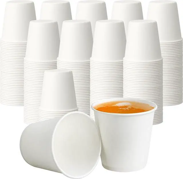 Main image of 3 oz Disposable Paper Cups, Mouthwash Cups, Small Coffee Cups for Bathroom Rinsing, Mini Water Drinking Cups for Espresso, Samples, 200 Pack