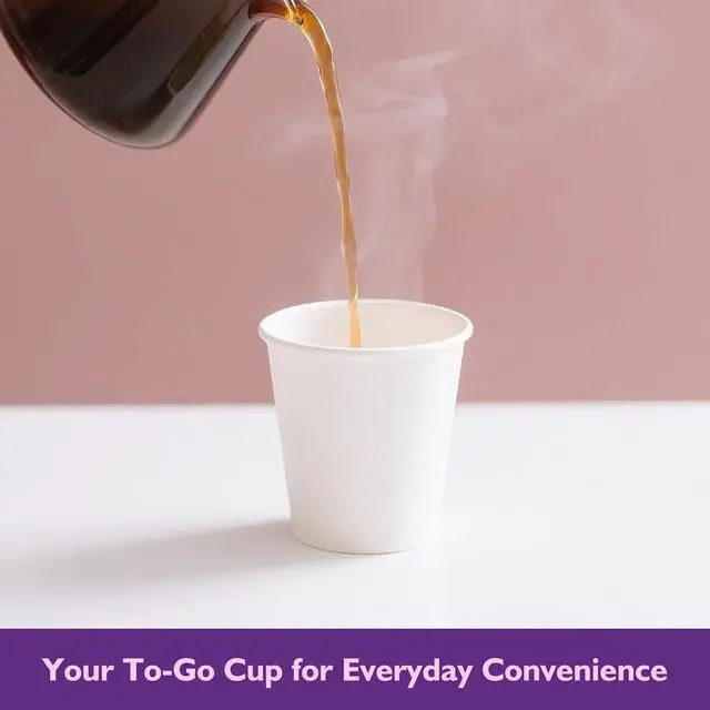 Alt view image 4 of 6 - 3 oz Disposable Paper Cups, Mouthwash Cups, Small Coffee Cups for Bathroom Rinsing, Mini Water Drinking Cups for Espresso, Samples, 200 Pack