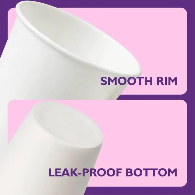 Alt view image 5 of 6 - 3 oz Disposable Paper Cups, Mouthwash Cups, Small Coffee Cups for Bathroom Rinsing, Mini Water Drinking Cups for Espresso, Samples, 200 Pack