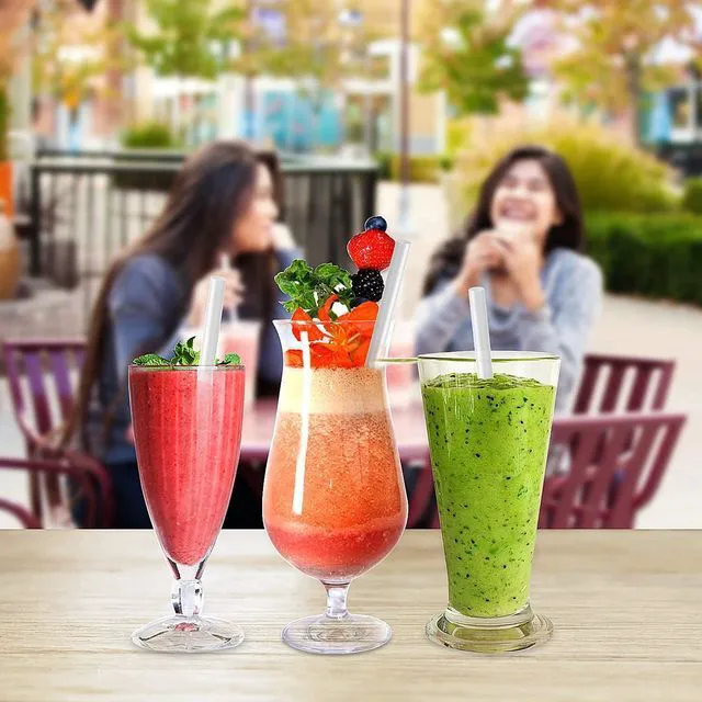 Alt view image 7 of 7 - 100 Pcs Clear Boba Straws Smoothie Straws,Individually Wrapped Disposable Plastic Jumbo Large Wide-mouthed Milkshake Drinking Straws(0.43" Diameter and 9.45" long)