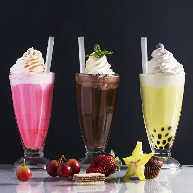 Alt view image 6 of 7 - 100 Pcs Clear Boba Straws Smoothie Straws,Individually Wrapped Disposable Plastic Jumbo Large Wide-mouthed Milkshake Drinking Straws(0.43" Diameter and 9.45" long)