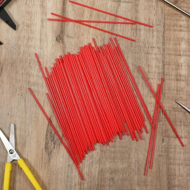 Alt view image 4 of 7 - 100 Pcs Spray Can Straws 4.7 inch Spray Can Replacement Straws Red Plastic Extension Straw for Narrow Space Paint Cleaner Lubricant Oil