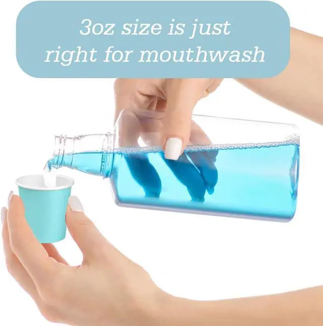 Alt view image 5 of 7 - Wuadua 100 Pack 3 oz Bathroom Paper Cups Blue Small Mouthwash Cups