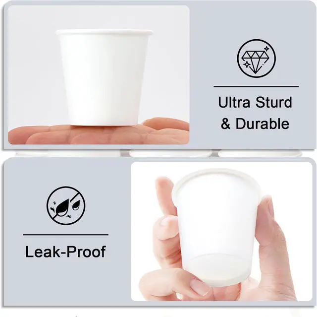 Alt view image 3 of 6 - BYSNOW 100 Pack 3 oz Paper Cups, Small Disposable Bathroom Cups