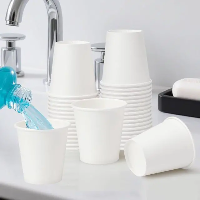 Alt view image 4 of 6 - BYSNOW 100 Pack 3 oz Paper Cups, Small Disposable Bathroom Cups