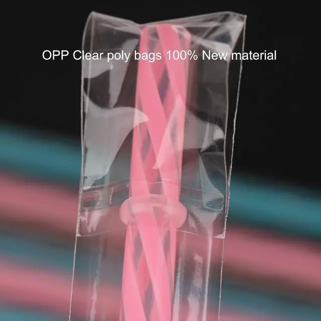 Alt view image 2 of 6 - Dakoufish Straws Carrying bags,Long Self Sealing Cellophane Bags 1x11 Inches 100 Pcs,Clear OPP Poly Bag