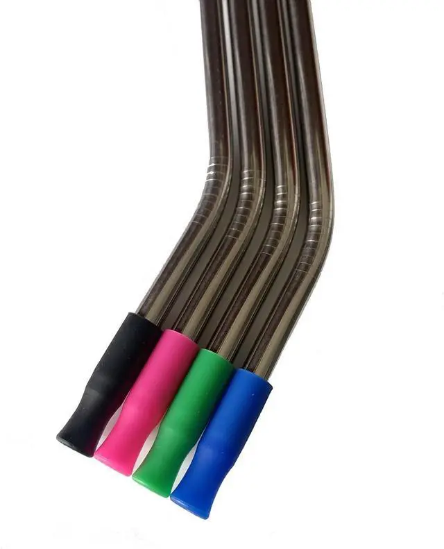 Alt view image 6 of 6 - 14 Inch Stainless Steel Straws, 4pcs Ultra Long Reusable 0.32" (8mm) Big Wide Metal Straws for 40oz/64oz Tumblers or Super Tall Cups with Silicone Tips and Cleaning Brush