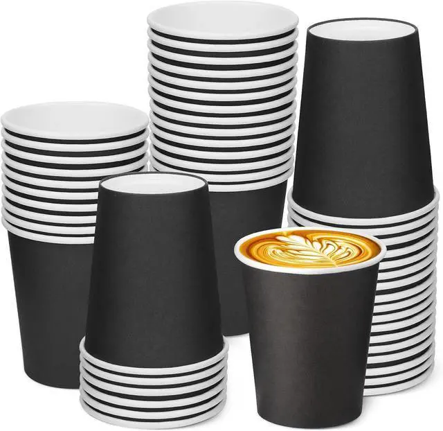 Main image of 50 Pack Disposable Paper Cups, 8 Oz Hot/Cold Beverage Drinking Cup