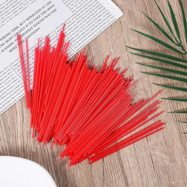 Alt view image 3 of 7 - 200pcs Spray Can Straws, 4.72in Long Red PP Material Nozzle Extension Tubes