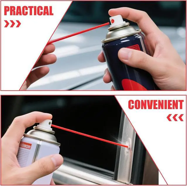 Alt view image 5 of 7 - 200pcs Spray Can Straws, 4.72in Long Red PP Material Nozzle Extension Tubes