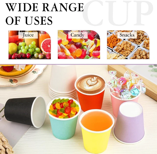 Alt view image 6 of 7 - 50 Pack Bathroom Cups, 3 oz Small Paper Cups, Blue Mouthwash Cups
