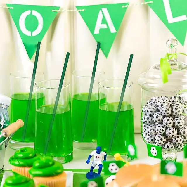 Alt view image 6 of 7 - 7.75" Solid Green Paper Straws for Drinks, Cocktail, Party 100ct Disposable
