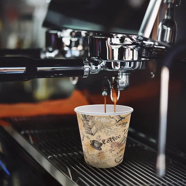 Alt view image 7 of 7 - 6 oz Paper Cups for Coffee and Tea - Decorated Office Disposable Water Paper Cups