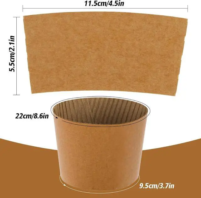 Alt view image 2 of 7 - MAQIHAN 50PCS Coffee Cup Sleeves - Coffee Sleeve Disposable for Hot Drinks