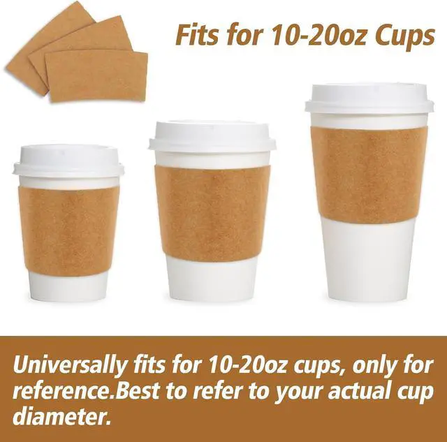 Alt view image 3 of 7 - MAQIHAN 50PCS Coffee Cup Sleeves - Coffee Sleeve Disposable for Hot Drinks