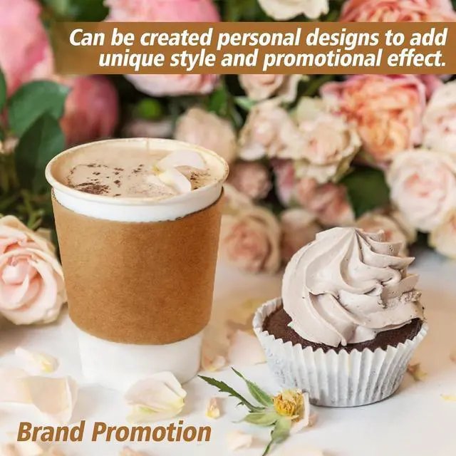 Alt view image 6 of 7 - MAQIHAN 50PCS Coffee Cup Sleeves - Coffee Sleeve Disposable for Hot Drinks