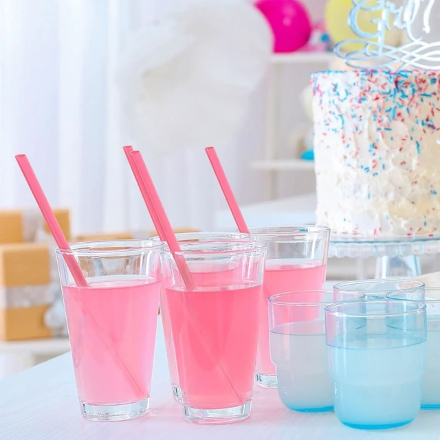 Alt view image 6 of 7 - Hooqict 50pcs Pink Heart Shaped Straws Cute Plastic Drinking Heart Straws Disposable for Valentines Day, Galentines Day Decorations, Wedding, Bachelorette, Birthday, Bridal Shower, Pink Party Supplies