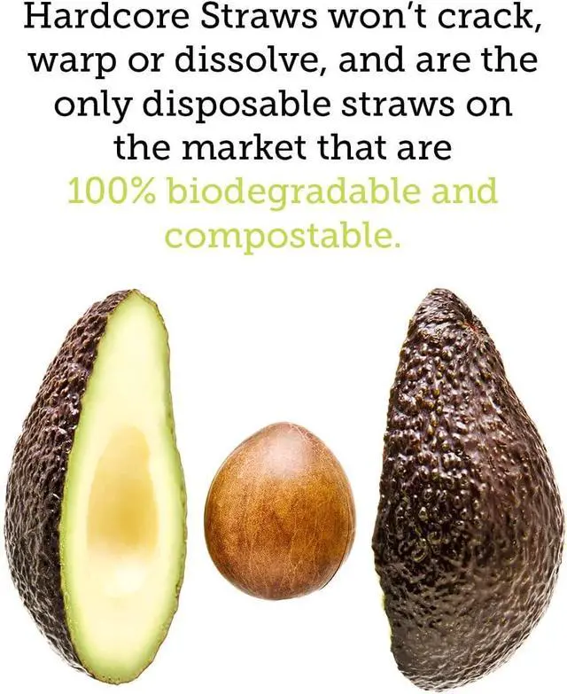 Alt view image 2 of 6 - Eco Friendly Straws - 100% Biodegradable & Compostable, Made From Avocado Pits - 50 Count