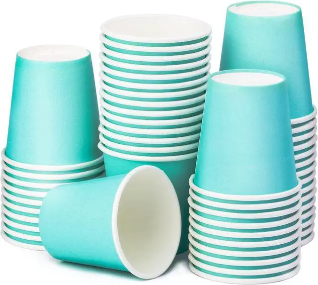 Main image of 3 oz Bathroom Cups, 50 Pack Small Paper Cups Bathroom Cups Blue