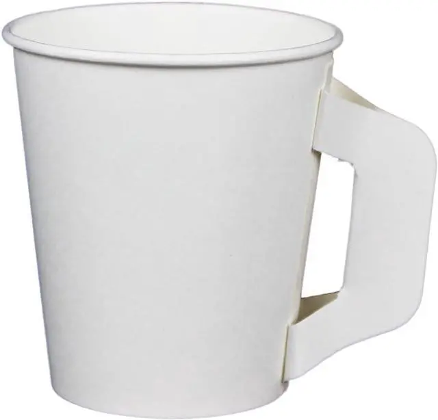 Main image of Hot Beverage Cup for Coffee, Tea, Water, Shots, Wheat Grass, Samples With Handle (50ct 6oz)