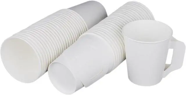 Alt view image 3 of 7 - Hot Beverage Cup for Coffee, Tea, Water, Shots, Wheat Grass, Samples With Handle (50ct 6oz)